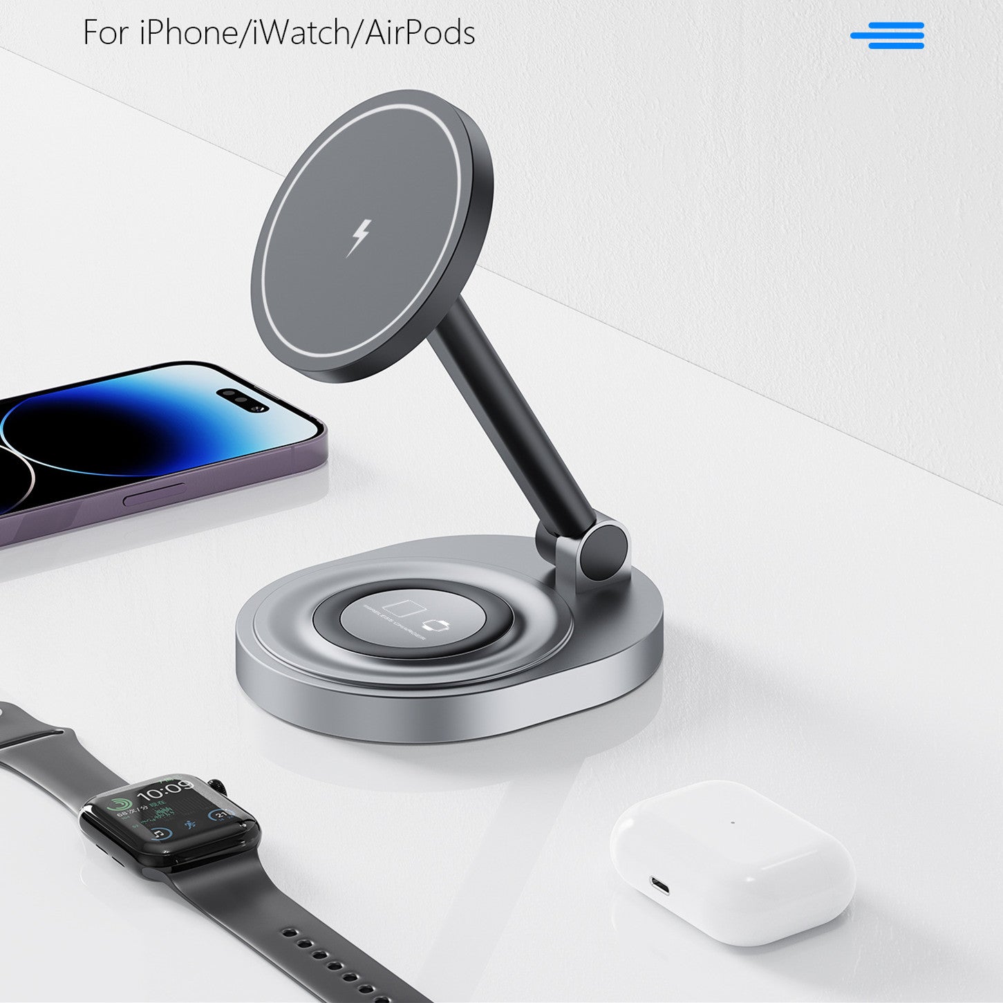 Folding 3-in-1 Wireless Charger